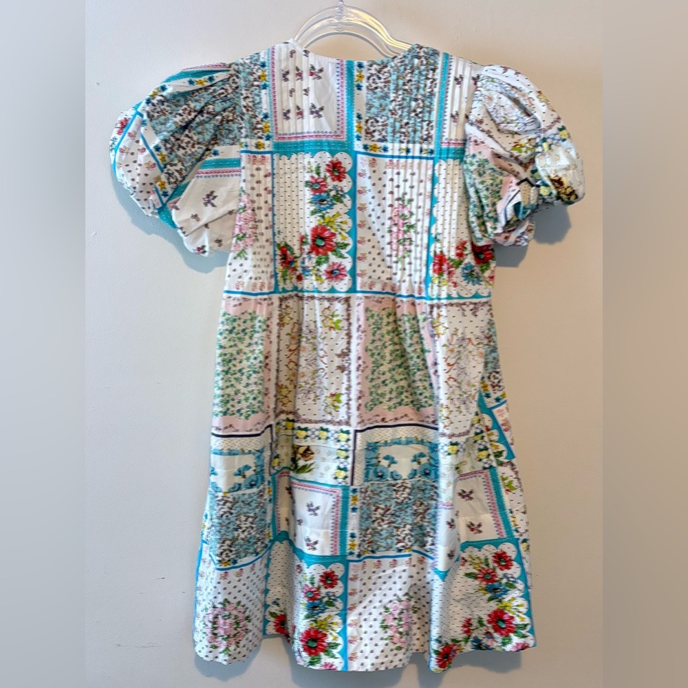 Hunter Bell Wilkes cotton mini dress in patchwork quilt print - Picture 9 of 10